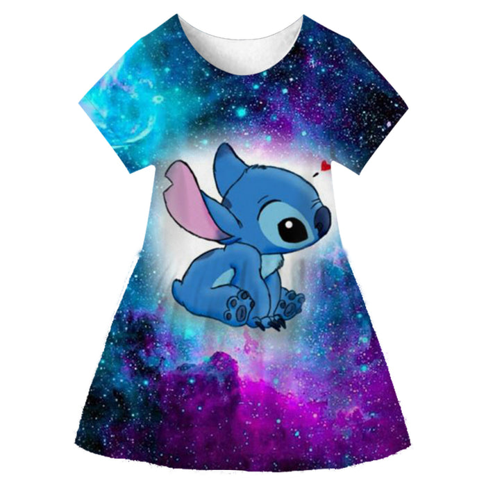 Casual Summer Stitch Cartoon Dress