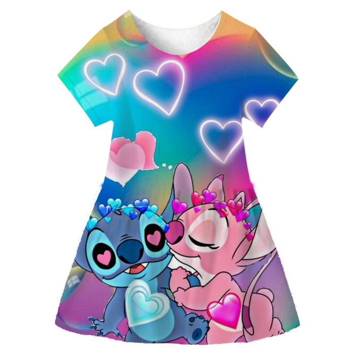 Casual Summer Stitch Cartoon Dress