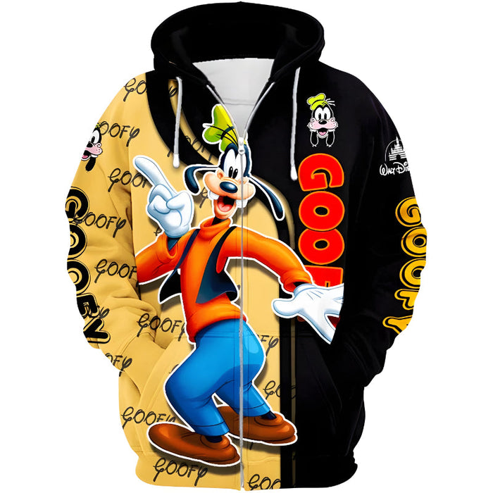 Animated Character Zip Up Hoodie For Kids