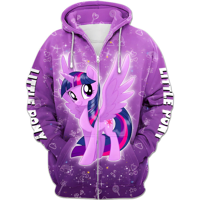 Animated Character Zip Up Hoodie For Kids