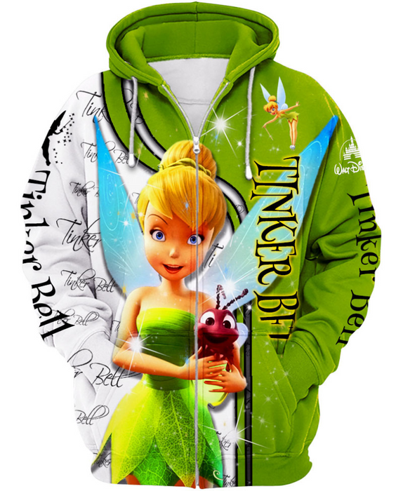 Children Tinker Bell Zip Up Hoodie