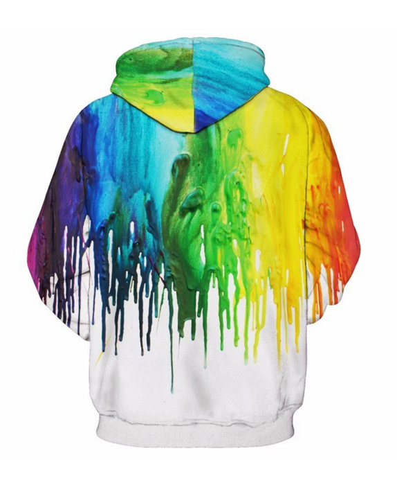 Children Vibrant Dripping Paint Hoodie