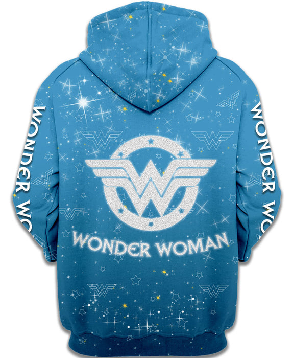 Children Wonder Woman Printed Hoodie