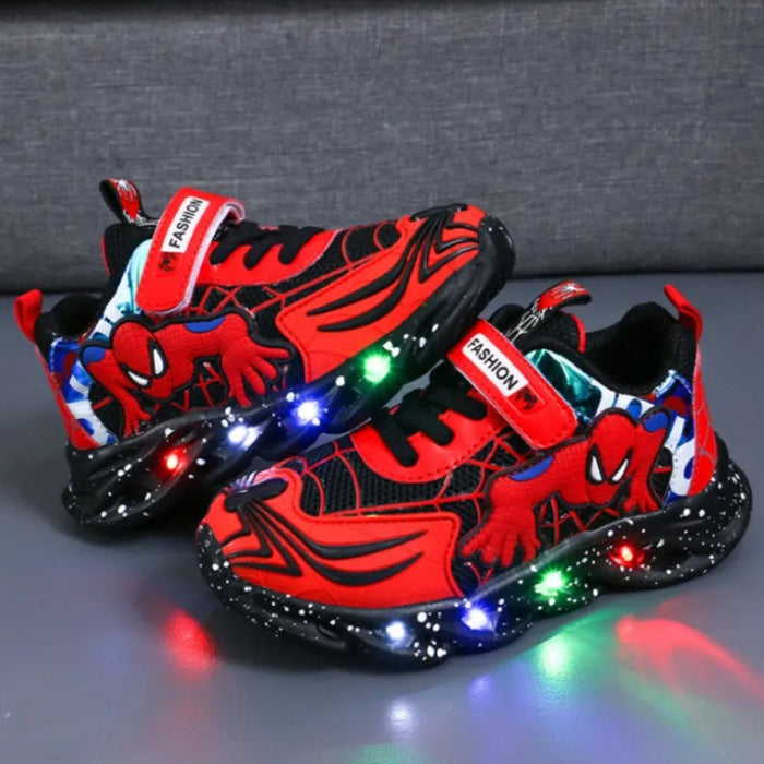 Comfortable Spiderman Led Lights Sneakers