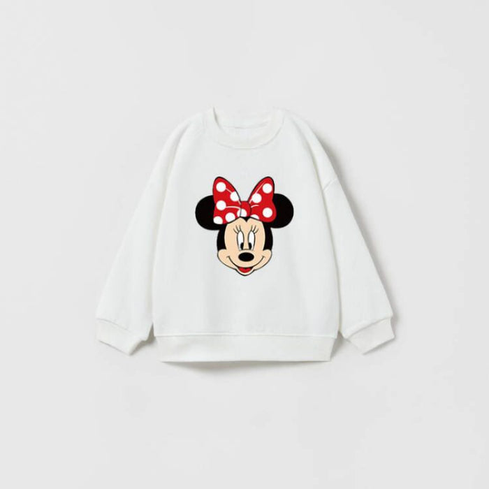 Comfy Mickey Mouse Cartoon Print Hoodies For Kids