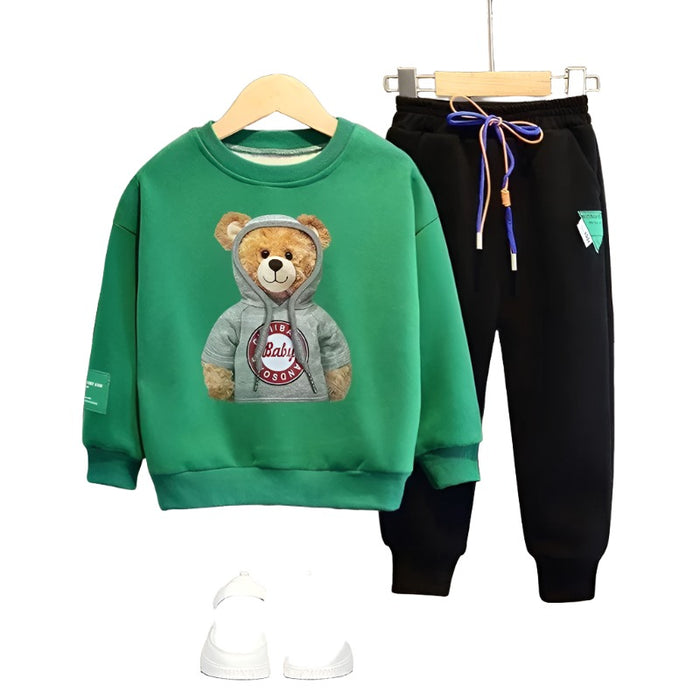 Casual Autumn Beer Cartoon Clothes Set