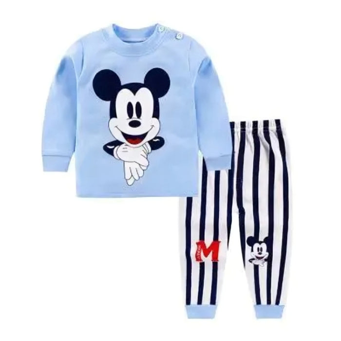 Cozy Mickey Mouse Printed Two Pieces Pajama Set