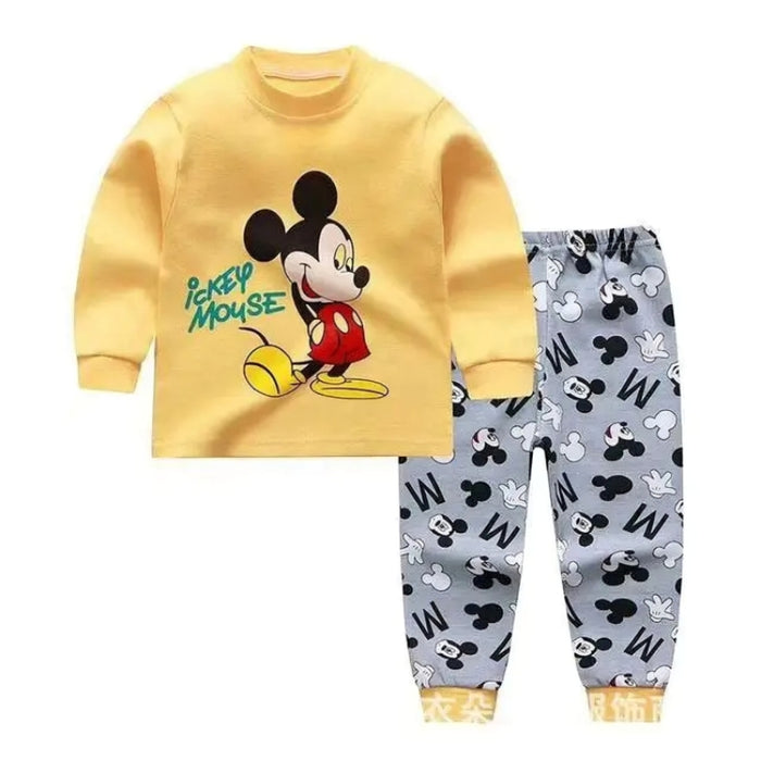 Cozy Mickey Mouse Printed Two Pieces Pajama Set