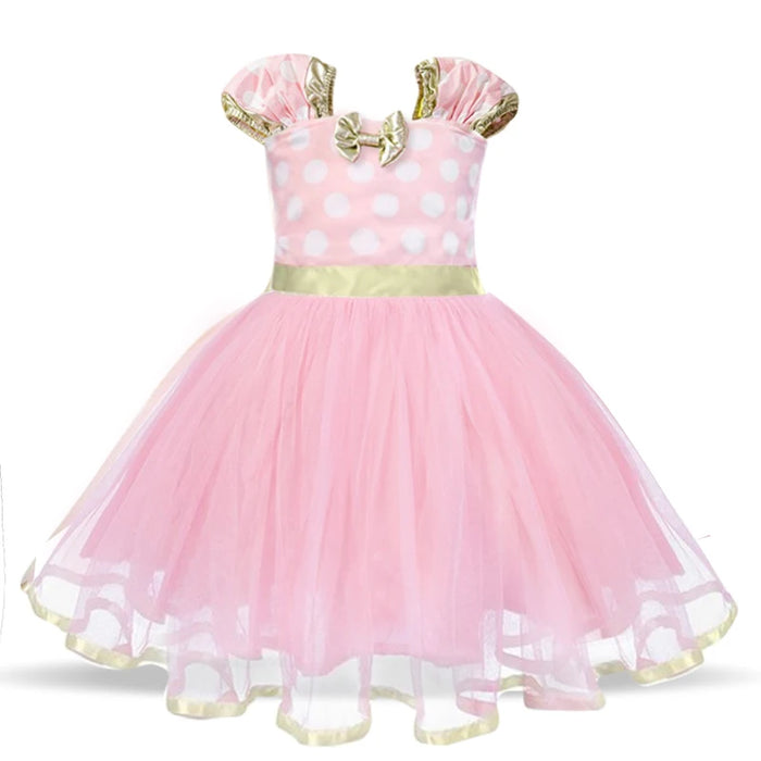 Polka Dotted Party Dress With Matching Headband