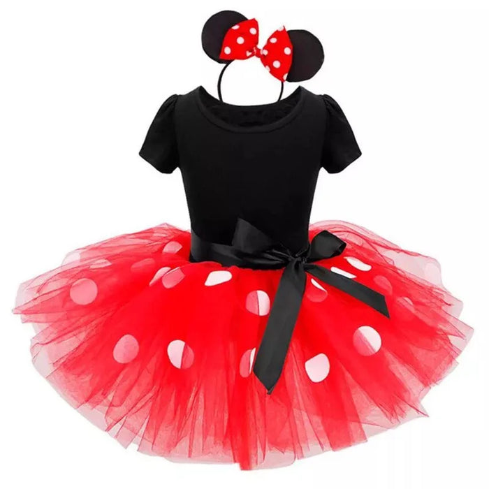 Polka Dotted Party Dress With Matching Headband