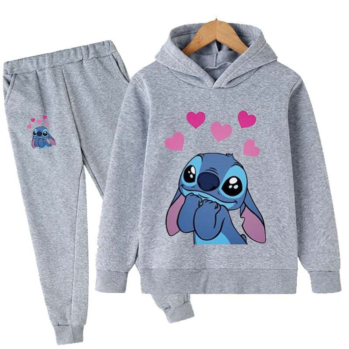 Elegant Cartoon Printed Hoodie And Pant Set