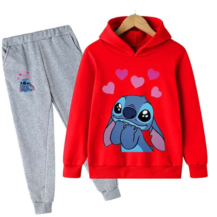 Elegant Cartoon Printed Hoodie And Pant Set