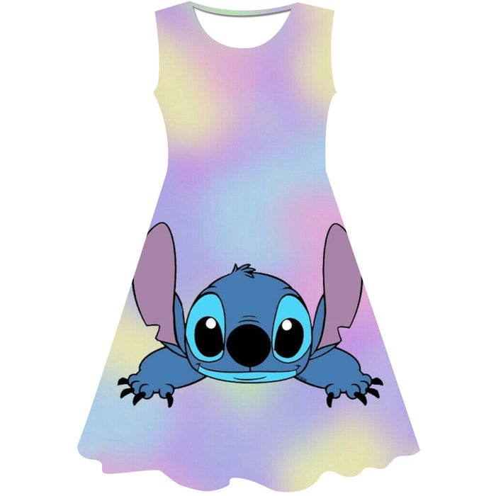 Elegant Cartoon Themed Sleeveless Dress