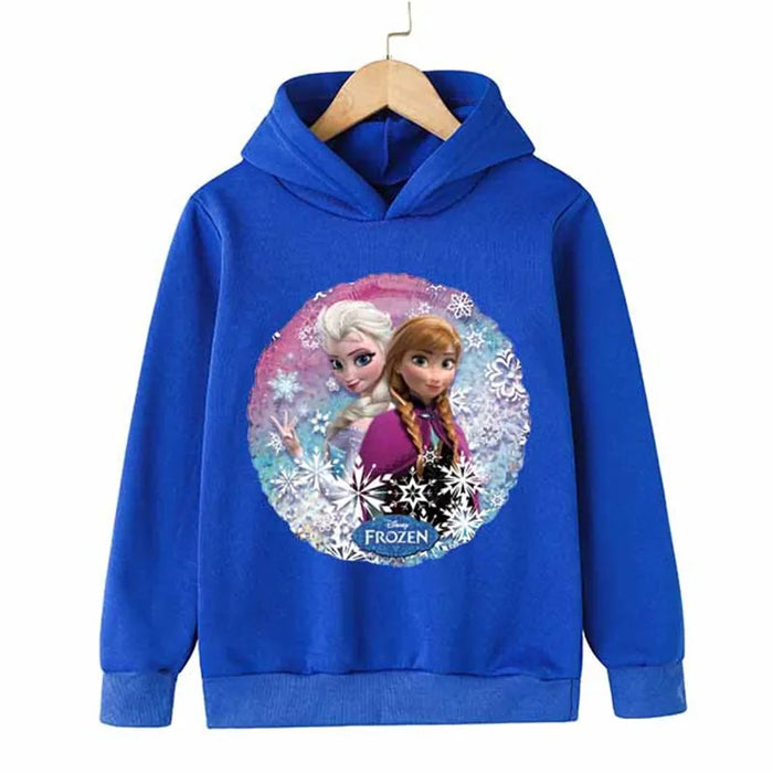 Elsa And Anna Print Casual Hoodie