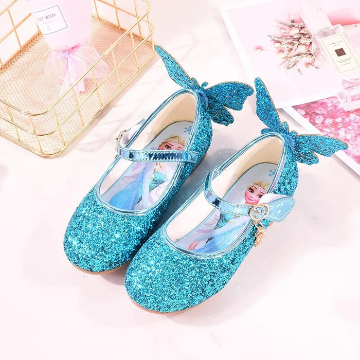 Elsa And Butterfly Print Pattern Sandals