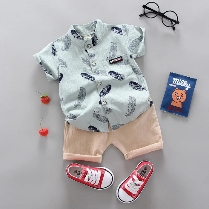 Toddler Feather Themed Summer Outfit