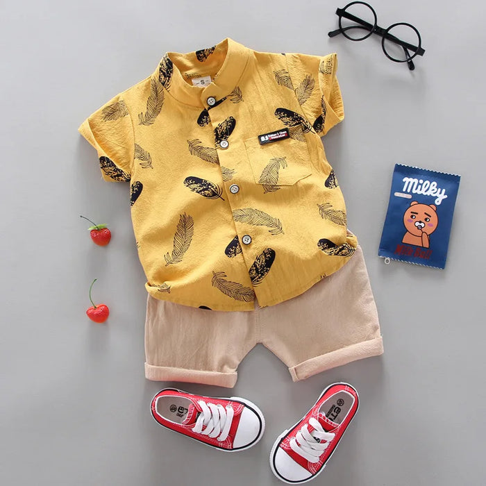 Toddler Feather Themed Summer Outfit