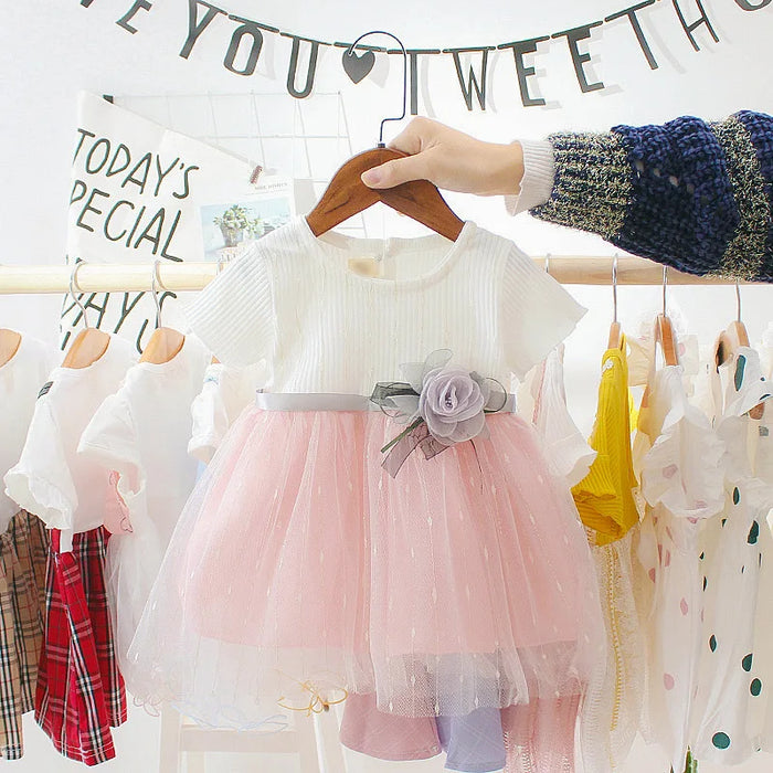 Floral Accent Tutu Dress