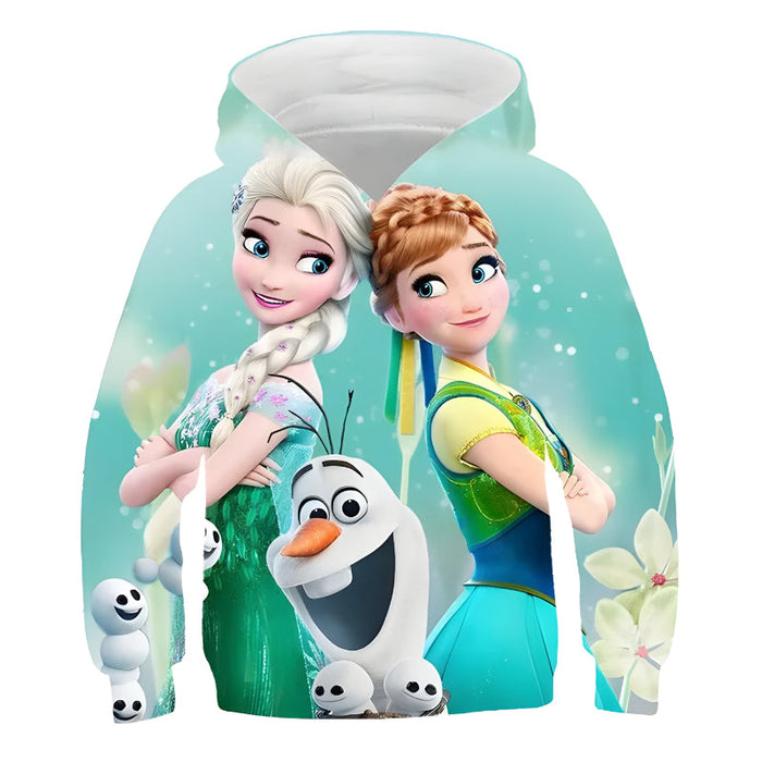 Animated Character Zip Up Hoodie For Kids