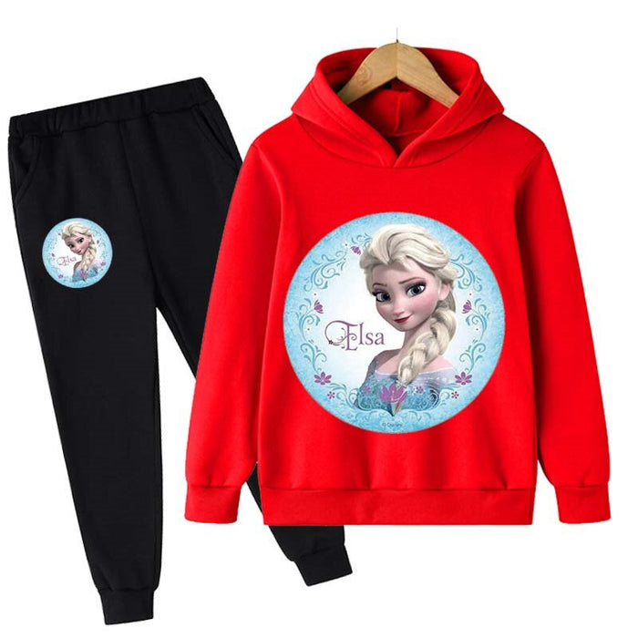 Elsa Printed Long Sleeve Hoodie And Pant Set