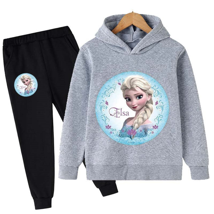 Elsa Printed Long Sleeve Hoodie And Pant Set