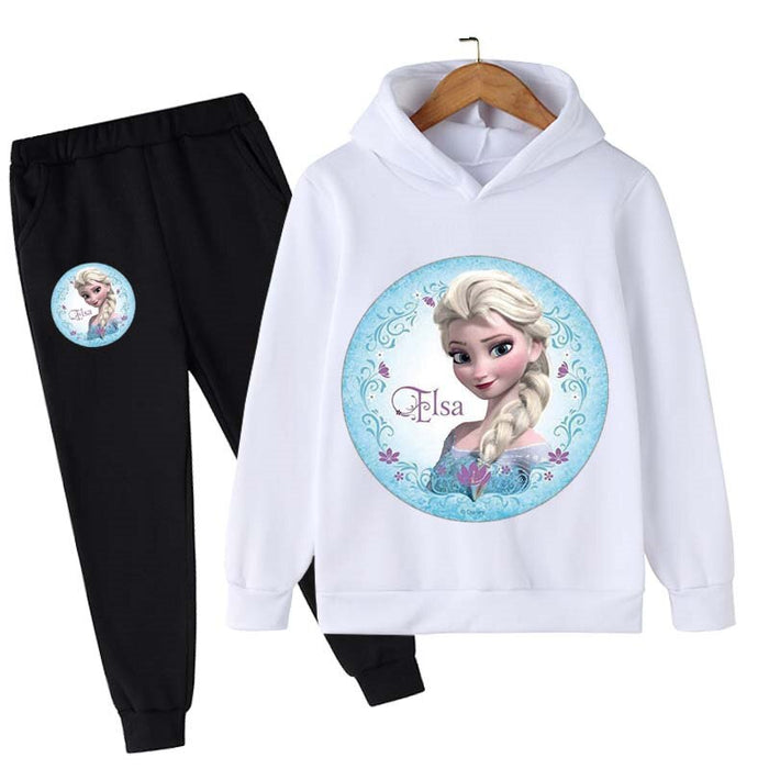 Elsa Printed Long Sleeve Hoodie And Pant Set