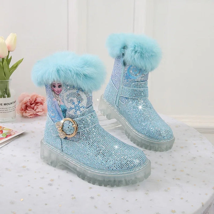 Frozen Elsa Princess Printed Boots