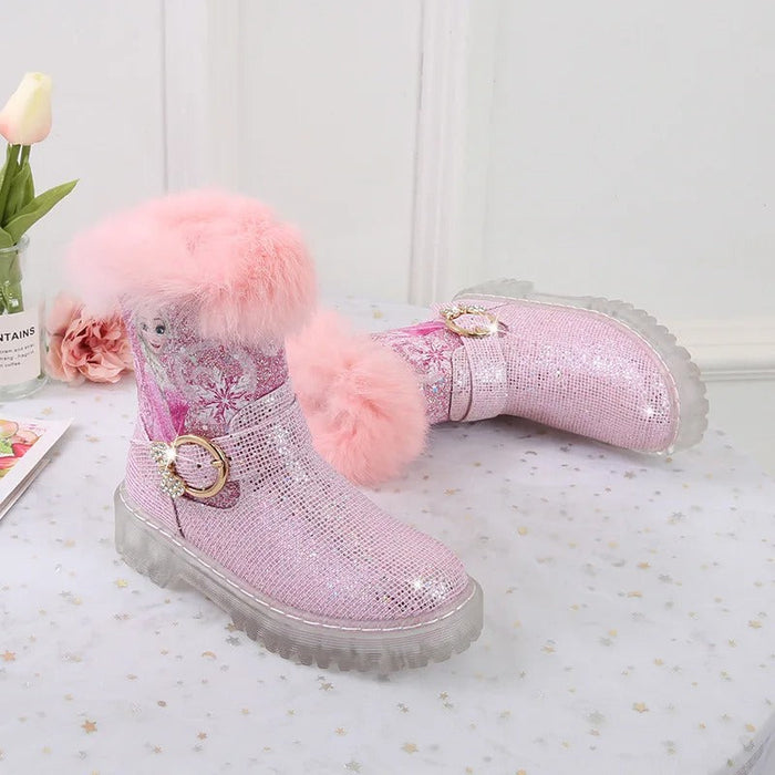 Frozen Elsa Princess Printed Boots