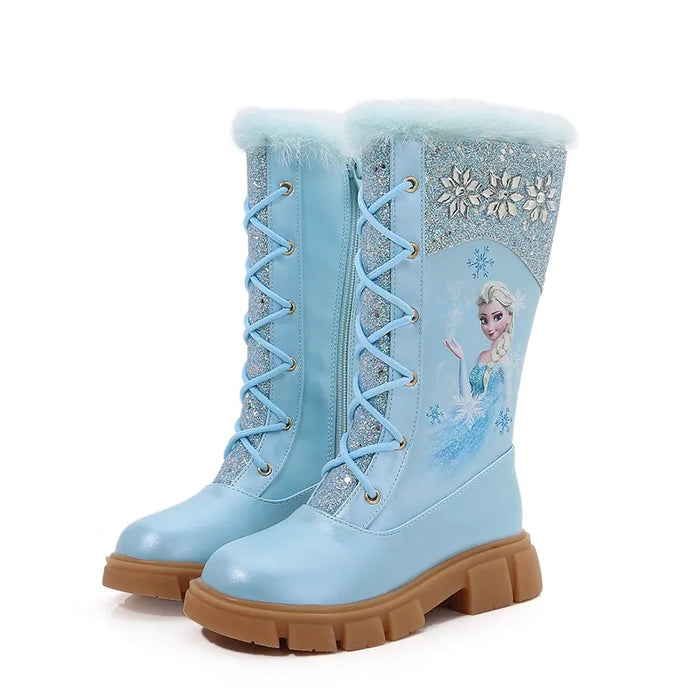 Frozen Elsa Printed Long Boots