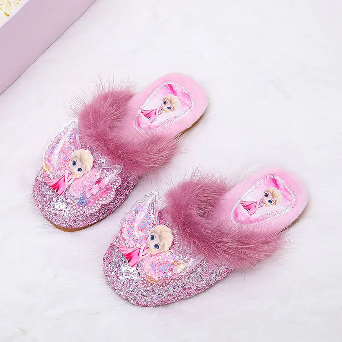 Frozen Princess Elsa Winter Warm Slippers