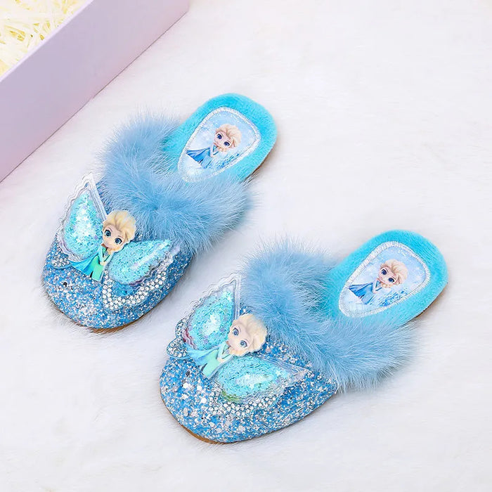 Frozen Princess Elsa Winter Warm Slippers