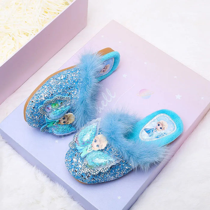 Frozen Princess Elsa Winter Warm Slippers