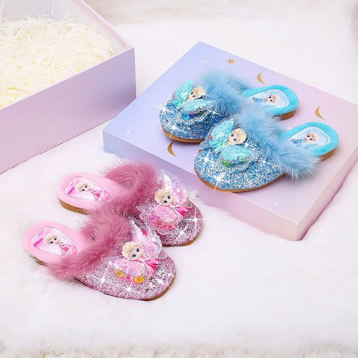 Frozen Princess Elsa Winter Warm Slippers