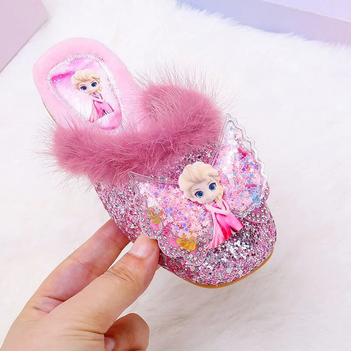 Frozen Princess Elsa Winter Warm Slippers