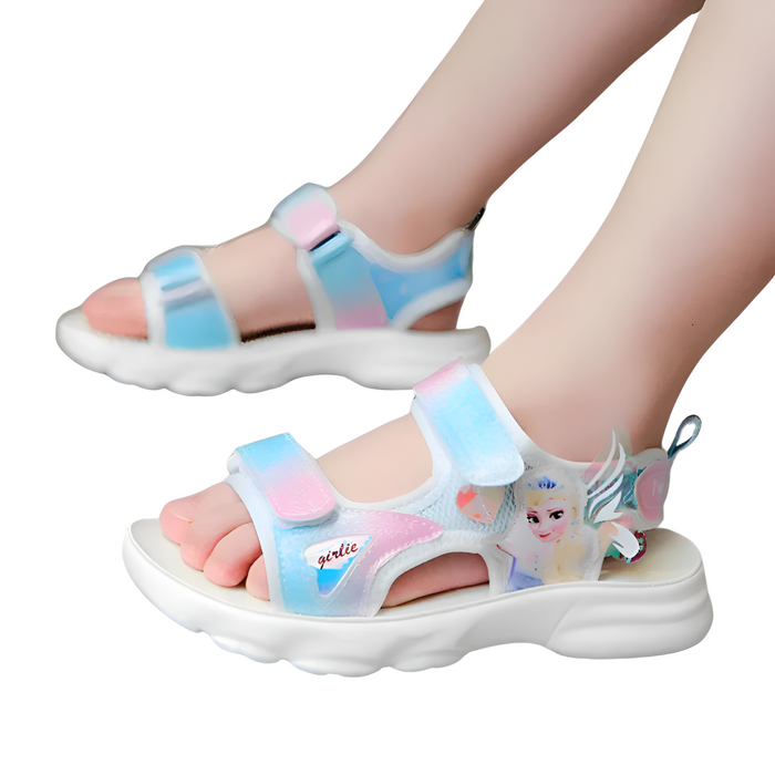 Frozen Elsa Soft Sole Peep Toe Sandals