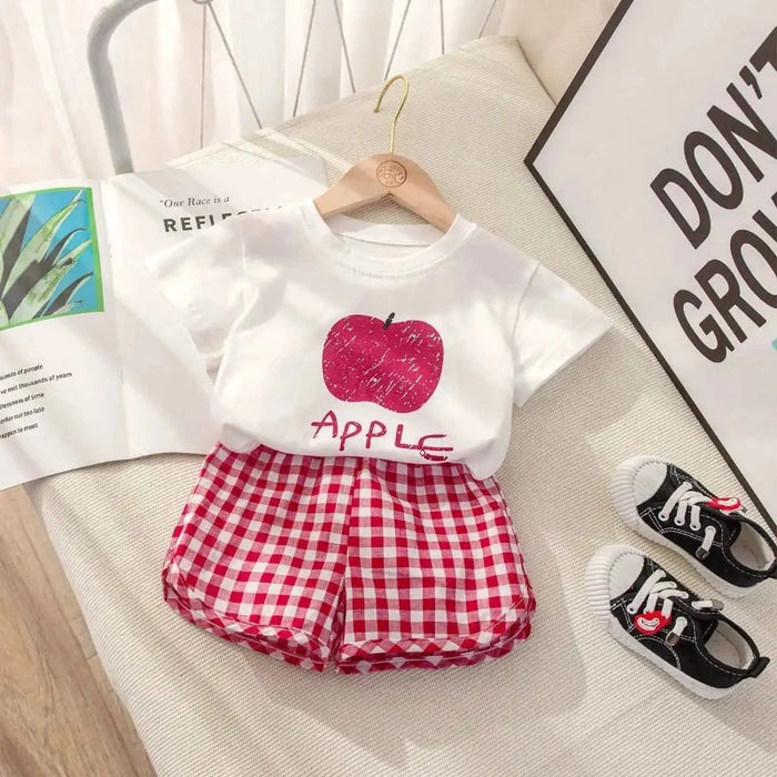 Fruits Graphic T Shirt And Shorts For Kids