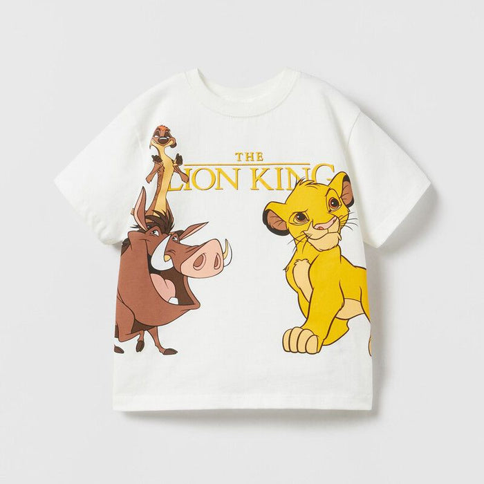 Fun Cartoon Character Print T Shirt For Kids