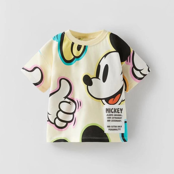 Fun Cartoon Print T Shirt For Kids