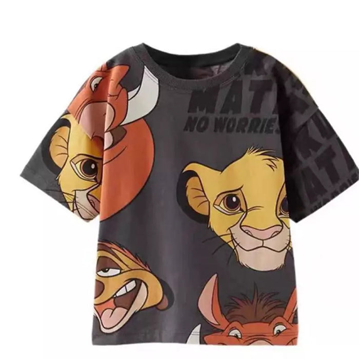 Fun Cartoon Print T Shirt For Kids