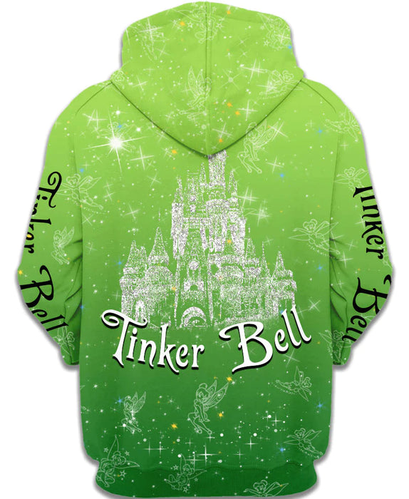 Children Green Tinker Bell Zip Up Hoodie