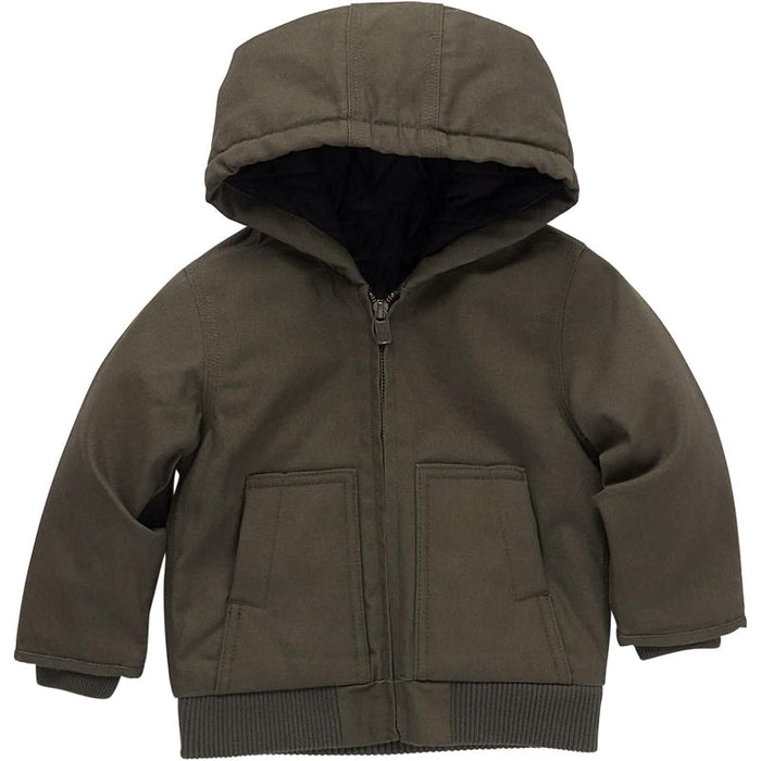 Insulated Canvas Hooded Jacket