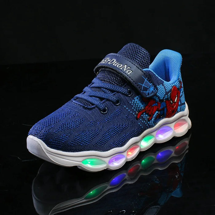 Knitted  Spiderman LED Lighting Shoes