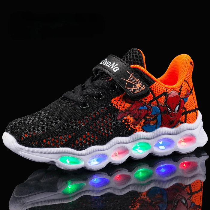 Knitted  Spiderman LED Lighting Shoes