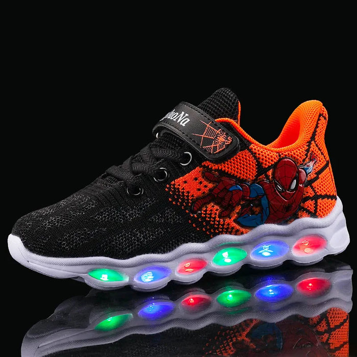 Knitted  Spiderman LED Lighting Shoes