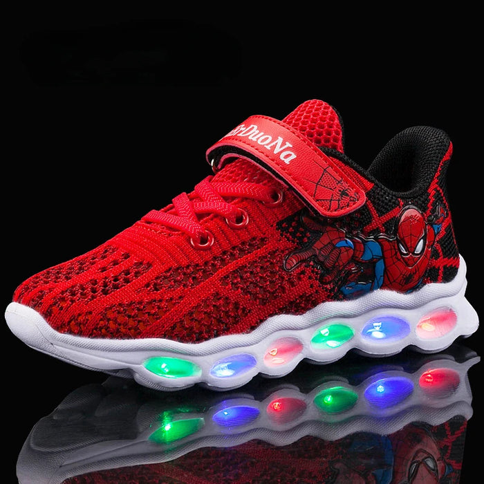 Knitted  Spiderman LED Lighting Shoes