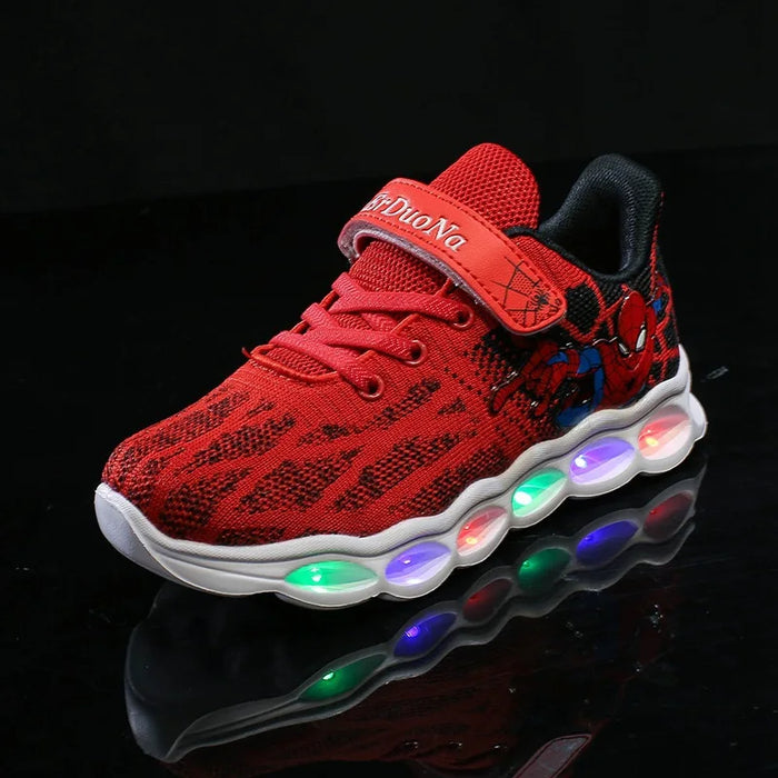 Knitted  Spiderman LED Lighting Shoes