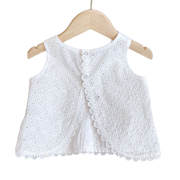 Lace Trimmed Sleeveless Top