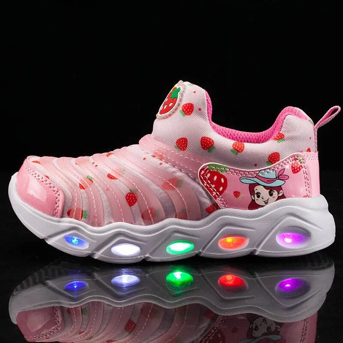 Led Lighted Cartoon Print Casual Shoes