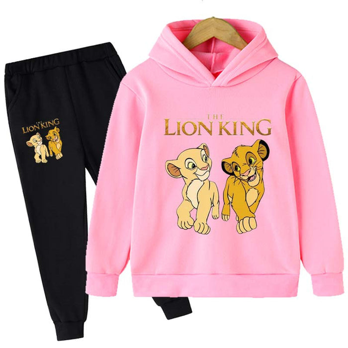 Lion King Cartoon Printed Hoodies Set