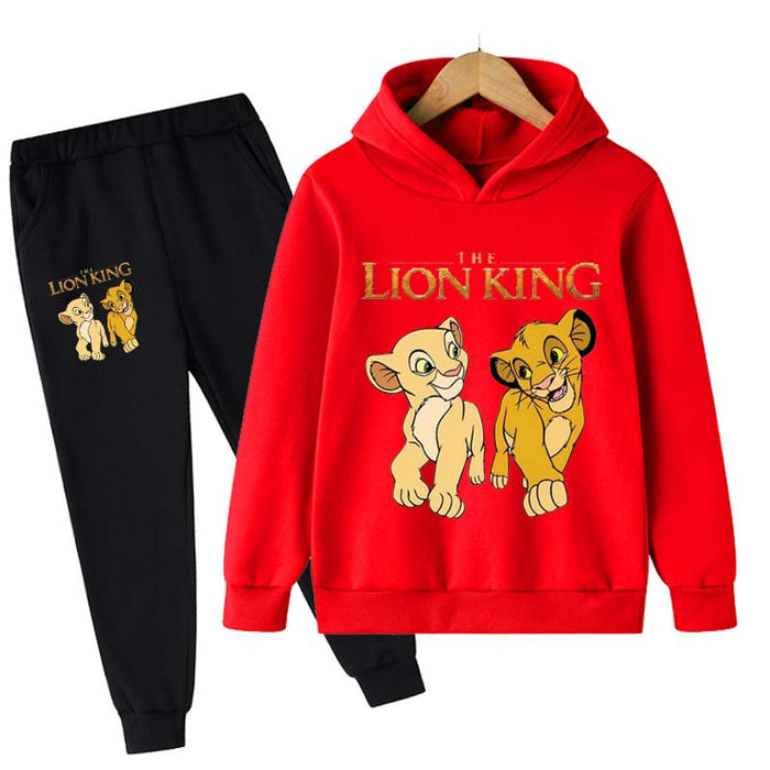 Lion King Cartoon Printed Hoodies Set